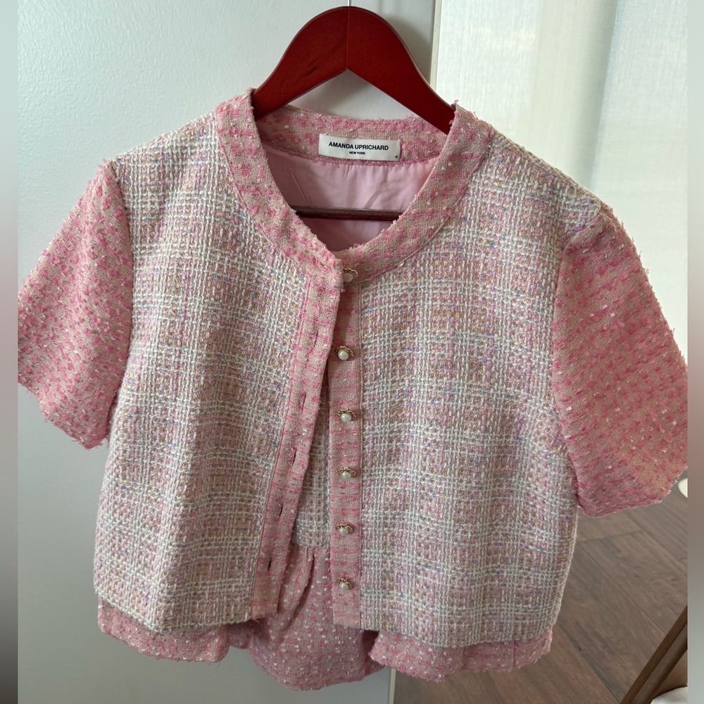 Amanda Uprichard Pink Tweed Dress - Picture 3 of 5